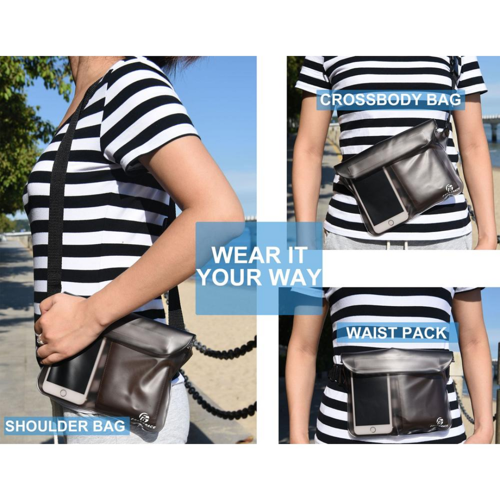 FreeGrace Waterproof Pouch w/ Adjustable Waist Strap & Phone Case