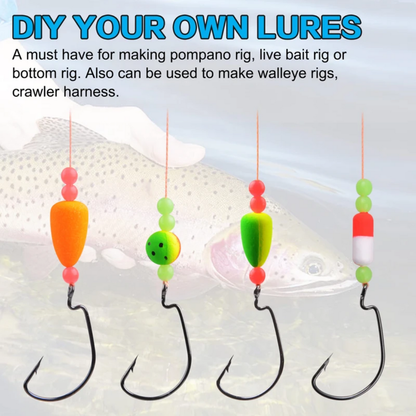 OROOTL Foam Floats | Cylinder | Yellow | 60 Pack | Pompano Rig