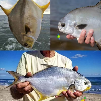 MAFIMOEA Pre-Rigged Fishing Hook Set | 6 Piece Set | Yellow/Green