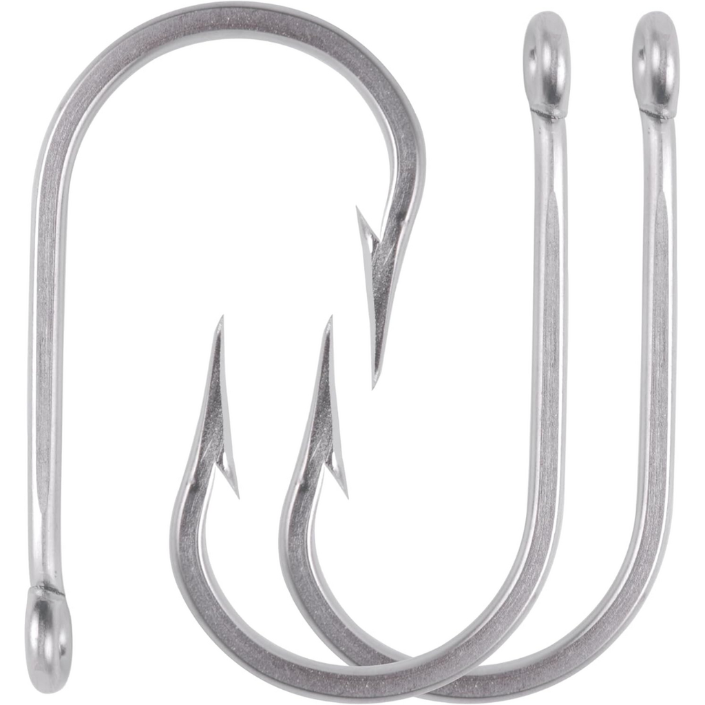 Stainless Steel Fishing Hooks 8 Pack | 12/0 | Big Game Saltwater Forged
