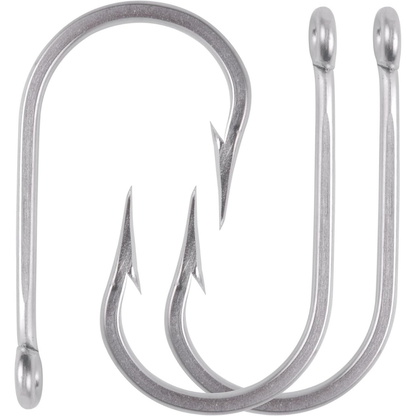 Stainless Steel Fishing Hooks 8 Pack | 12/0 | Big Game Saltwater Forged