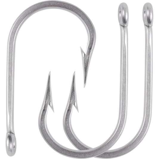 Stainless Steel Fishing Hooks 8 Pack | 12/0 | Big Game Saltwater Forged