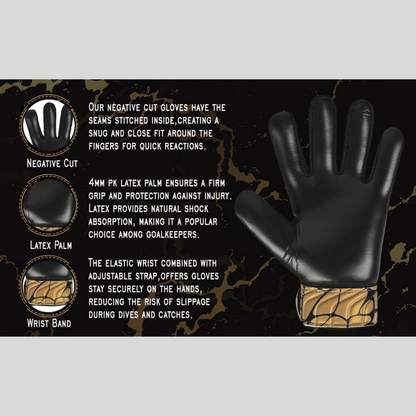 GoalieX Soccer Goalkeeper Gloves | Size 7 Suitable for Adult S-M | Yellow/Black