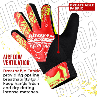 Rolancio Soccer Goalkeeper Gloves | Size 5 | Yellow | Soccer Goalie Gloves