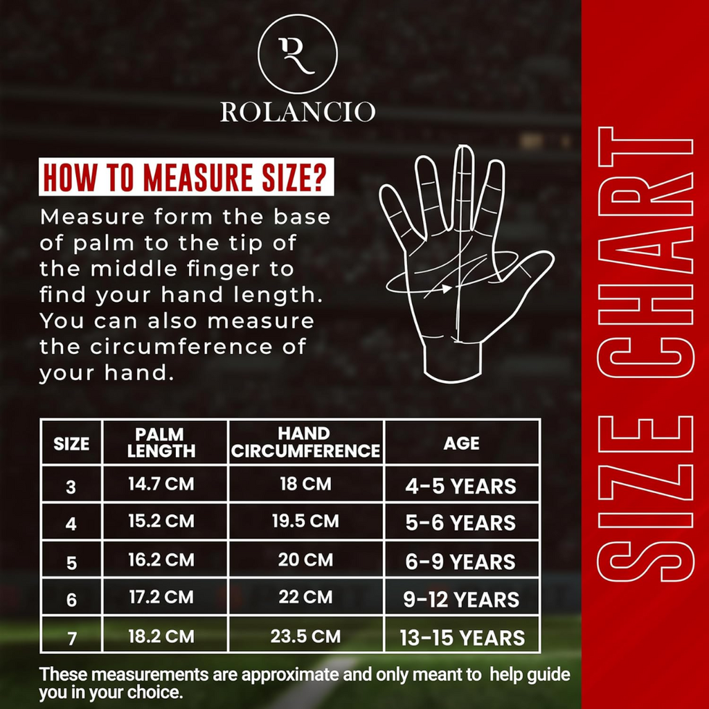 Rolancio Soccer Goalkeeper Gloves | Size 5 | Yellow | Soccer Goalie Gloves