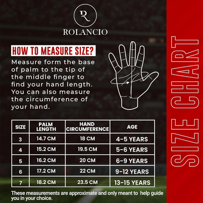 Rolancio Soccer Goalkeeper Gloves | Size 5 | Yellow | Soccer Goalie Gloves