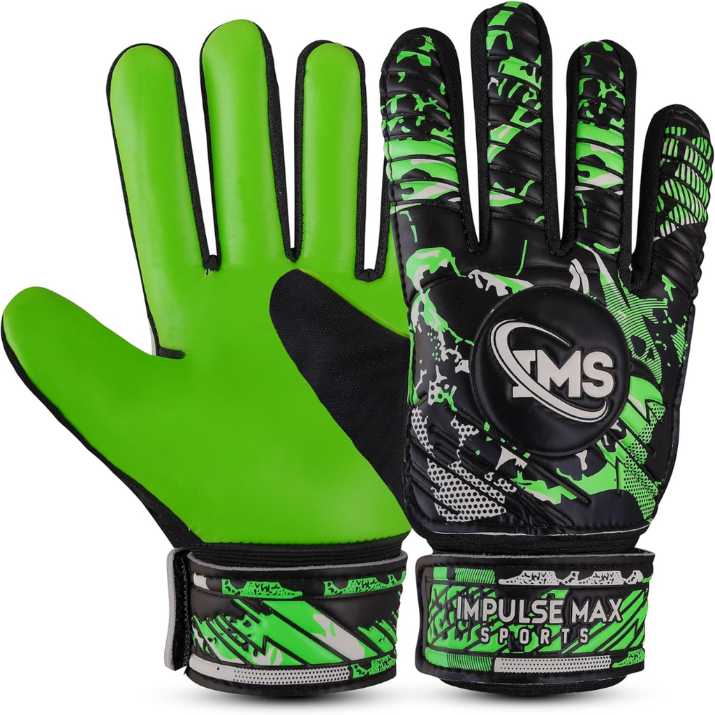 Impulse Max Sports Soccer Goalkeeper Gloves | Size 4 | Green | Soccer Goalie Gloves