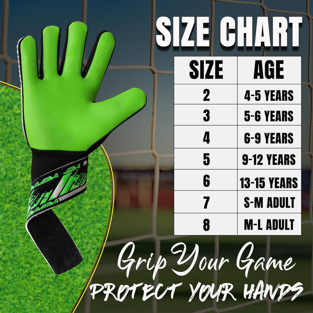 Impulse Max Sports Soccer Goalkeeper Gloves | Size 4 | Green | Soccer Goalie Gloves