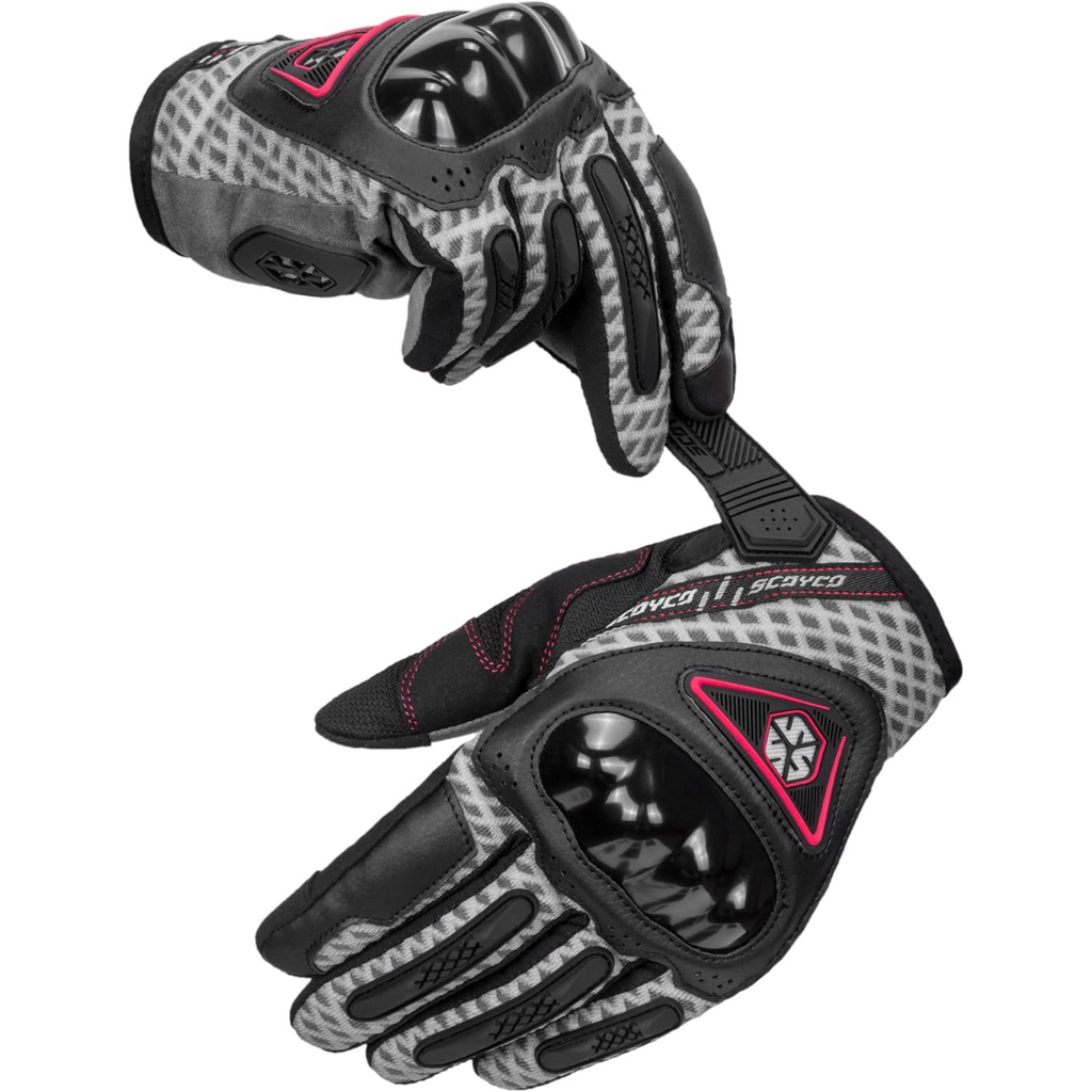 Scoyco Motorcycle Gloves | Size: 2XL | Red | Full Finger | Touch Screen Capable | BMX MX ATV MTB Cycling