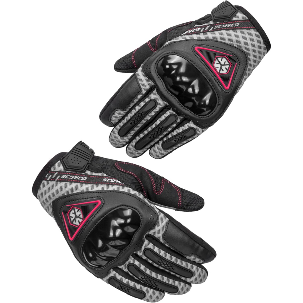 Scoyco Motorcycle Gloves | Size: 2XL | Red | Full Finger | Touch Screen Capable | BMX MX ATV MTB Cycling