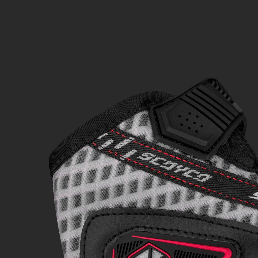 Scoyco Motorcycle Gloves | Size: 2XL | Red | Full Finger | Touch Screen Capable | BMX MX ATV MTB Cycling