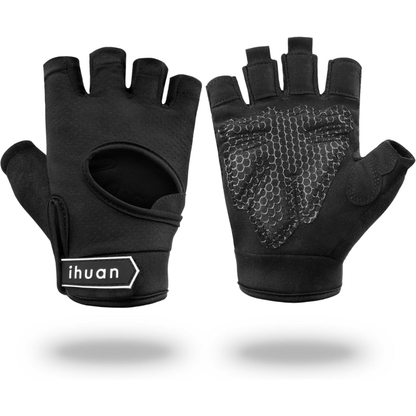 Ihuan Breathable Workout Gloves | Size: X-Large | Black | Full Palm Protection