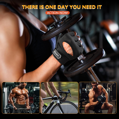 Ihuan Breathable Workout Gloves | Size: X-Large | Black | Full Palm Protection