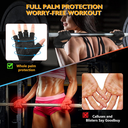 Ihuan Breathable Workout Gloves | Size: X-Large | Black | Full Palm Protection