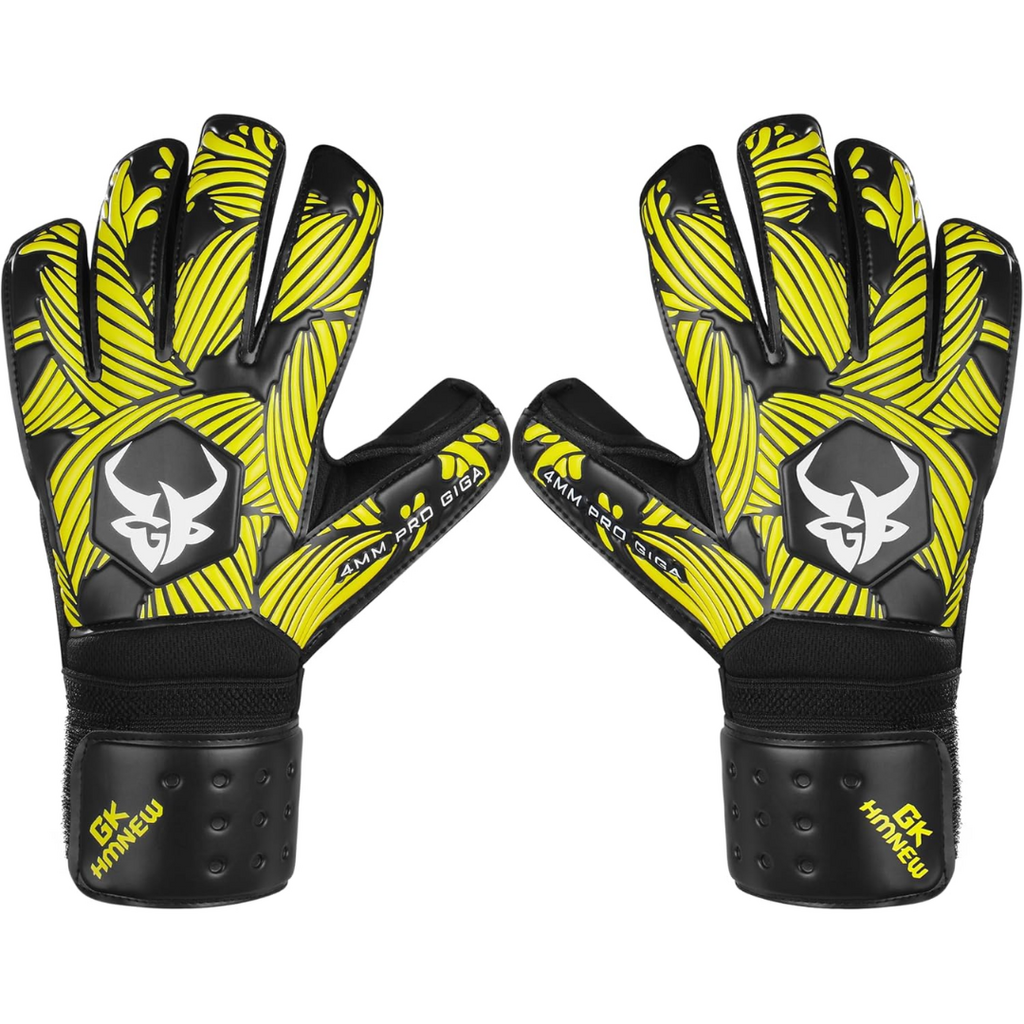 GKHMNEW Soccer Goalkeeper Gloves | Size: 6 | Yellow | Soccer Goalie Gloves