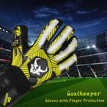 GKHMNEW Soccer Goalkeeper Gloves | Size: 6 | Yellow | Soccer Goalie Gloves