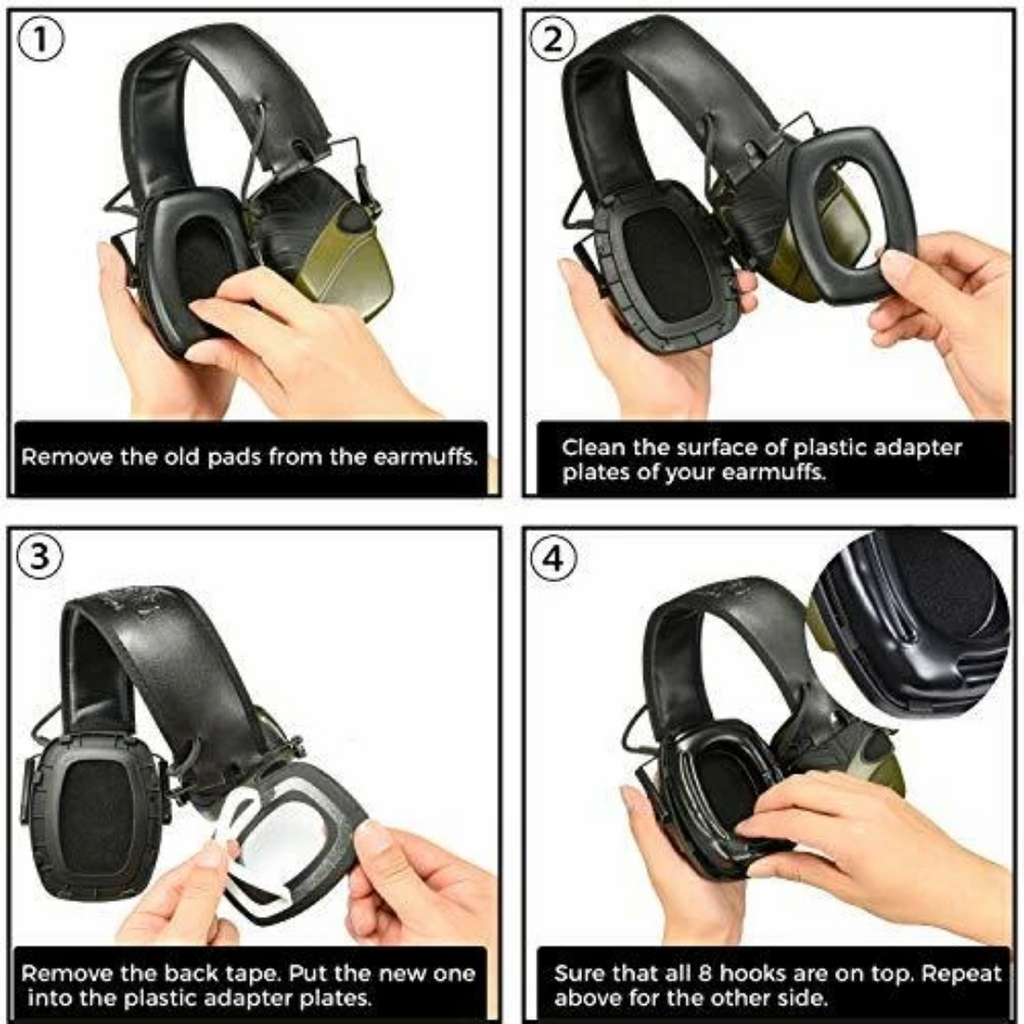 Gel Ear Pad High Density Noise Reduction Replacement Gel Cups for Howard Leight