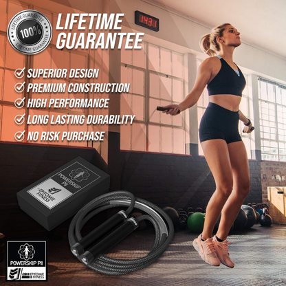 Epitomie Fitness Heavy Jump Rope | Weighted Rope & Steel Handles | Adjustable Cable