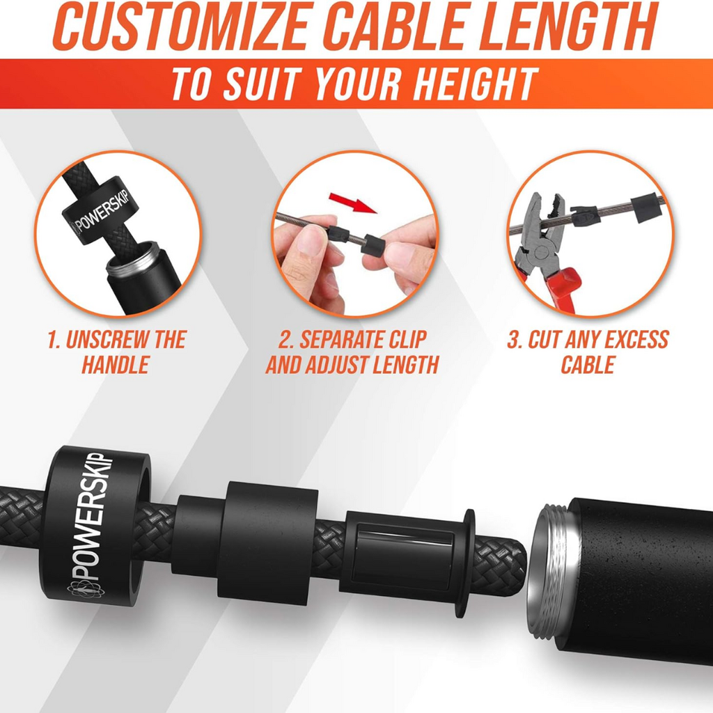 Epitomie Fitness Heavy Jump Rope | Weighted Rope & Steel Handles | Adjustable Cable