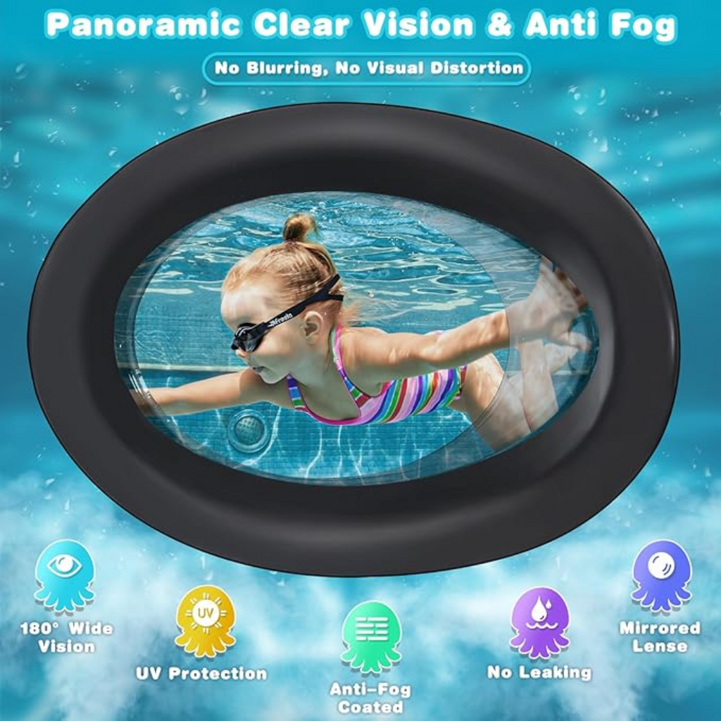 Freela Kids Swim Goggles | 2 Pack | Adjustable (Age 3-15) | Black & Red