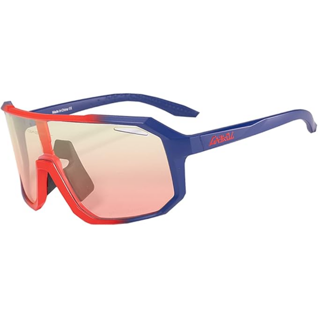 Gaekol Photochromic Sunglasses UV400 Protection | Adult | Blue/Photochromic Red