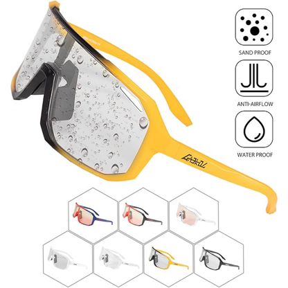 Gaekol Photochromic Sunglasses UV400 Protection | Adult | Yellow/Photochromic Grey