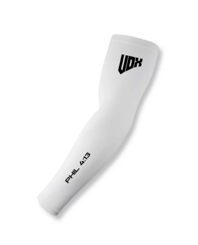 Undrdog Athletix Phil 4:13 Football Arm Compression Sleeve - White - Size S/M