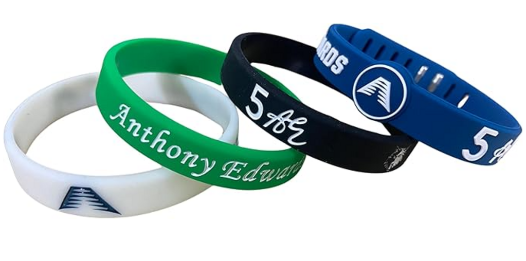 Anthony Edwards "Ant Man" Timberwolves Rubber Bracelet Pack