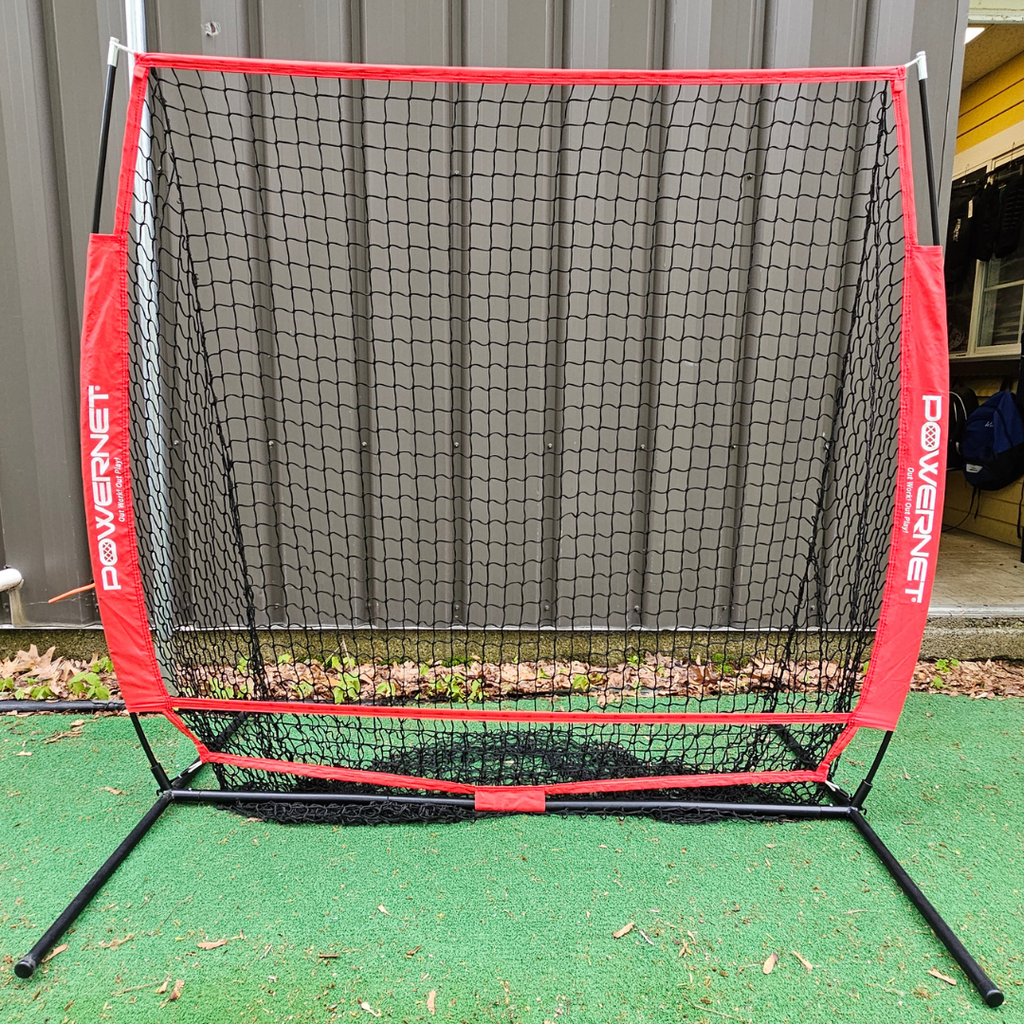 PowerNet Baseball/Softball Training Net | 5' x 5' | Red | Used