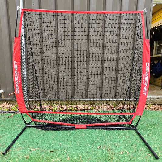 PowerNet Baseball/Softball Training Net | 5' x 5' | Red | Used