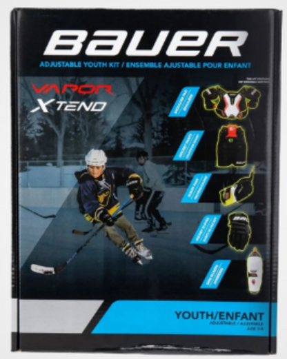 Bauer Vapor X-Tend Adjustable Hockey Kit - Youth (ages 3-9)