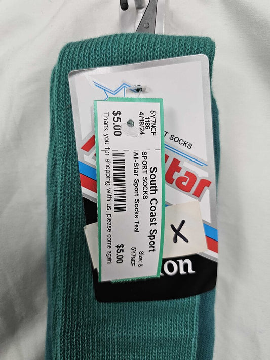 All-Star Sport Socks, Teal, Small