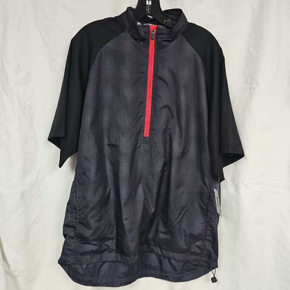 LevelWear 1/4 Zip Golf Jacket, Short Sleeve, Size: M