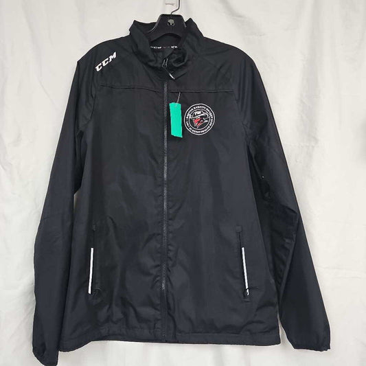 CCM Leightweight Rink Jacket, Black, Boston Bandits Logo, Size: M