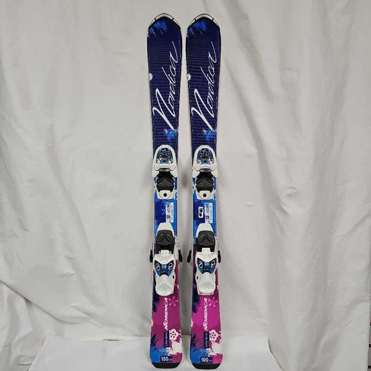 Nordica Little Belle skis with Marker 4.5 bindings, 100cm