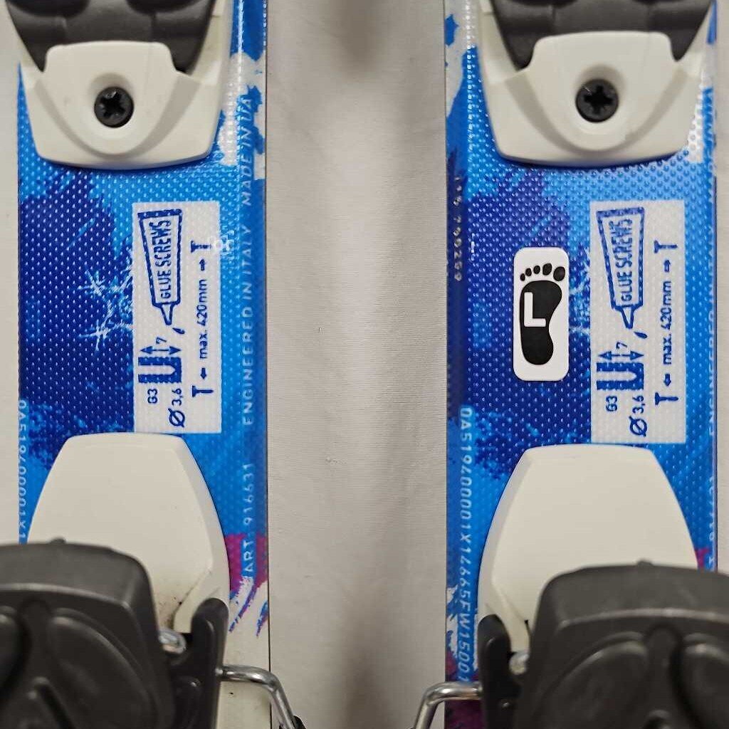 Nordica Little Belle skis with Marker 4.5 bindings, 100cm