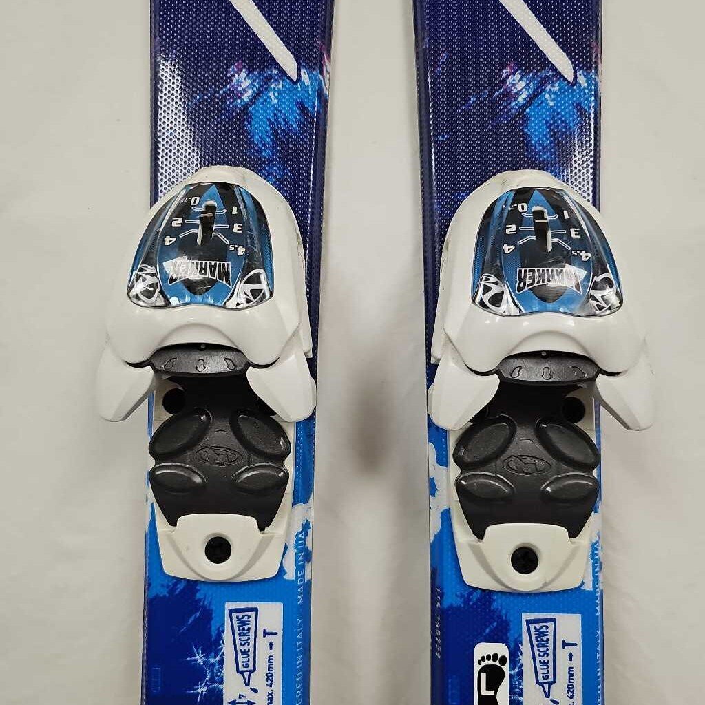Nordica Little Belle skis with Marker 4.5 bindings, 100cm
