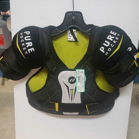 Pure Hockey Black Hockey Shoulder Pads, Youth Large