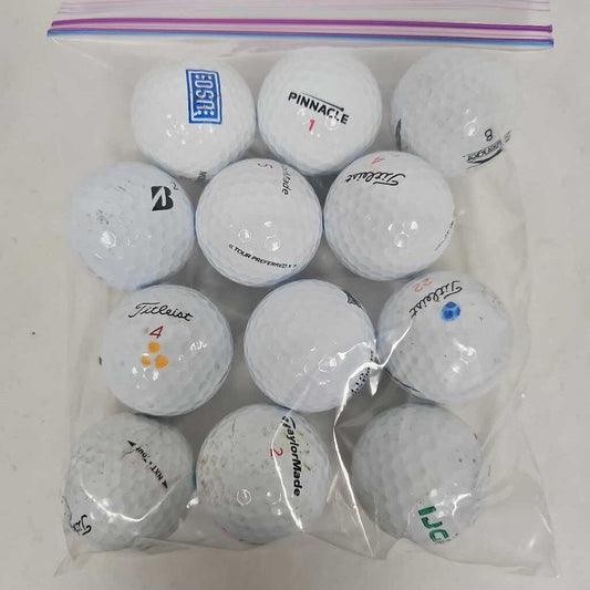 Varied Brands Mixed Bag of Golf Balls- 12 pack