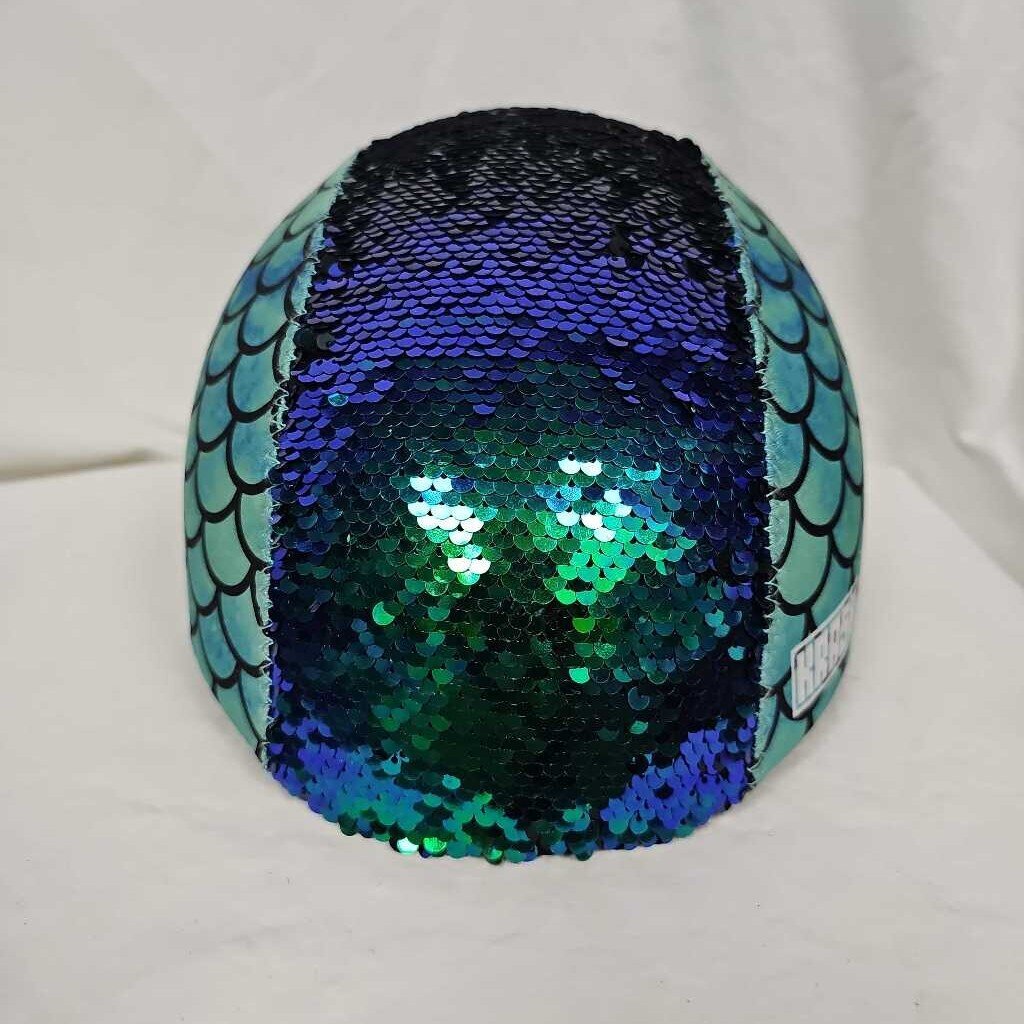 Krash Mermaid Flip Sequin Bike Helmet, Size Med