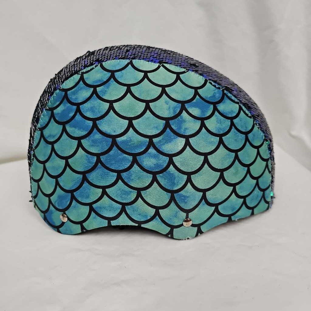 Krash Mermaid Flip Sequin Bike Helmet, Size Med