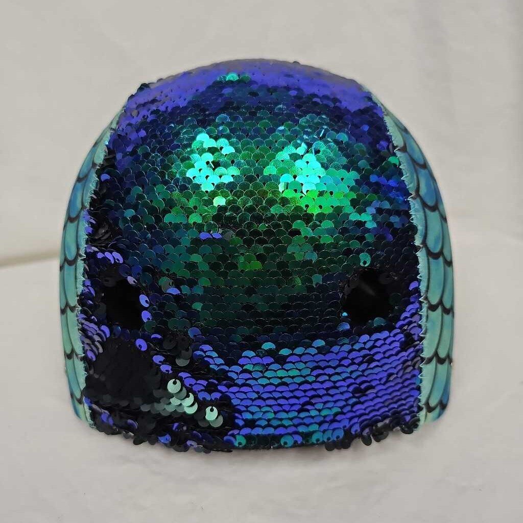 Krash Mermaid Flip Sequin Bike Helmet, Size Med