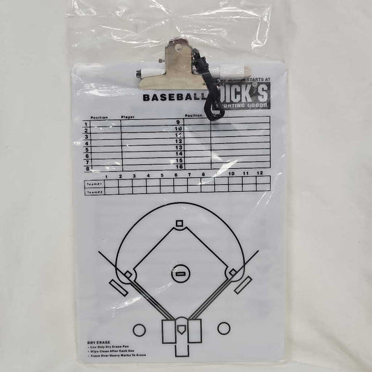 Baseball/Softball Coaches Dry Erase Clipboard