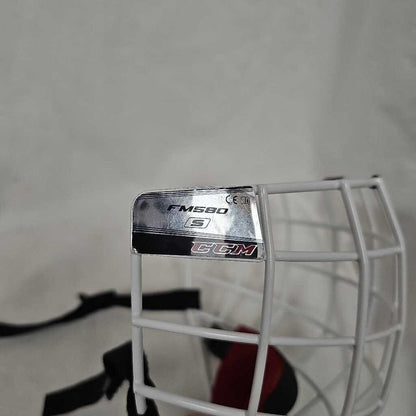 CCM FM580 White Hockey Helmet Cage, Small