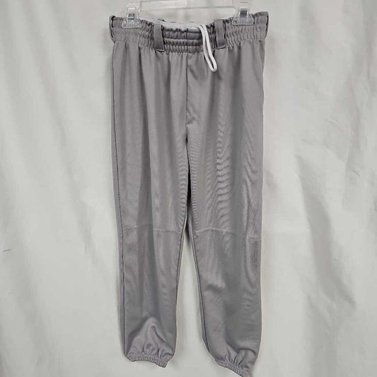Alleson Youth Pull Up Baseball Pants, Gray, Youth XL