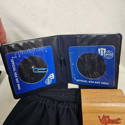 ASA Umpire Ball Bag with Brush, 3 dial Indicator, ASA folder, & 2 ASA Bat Rings