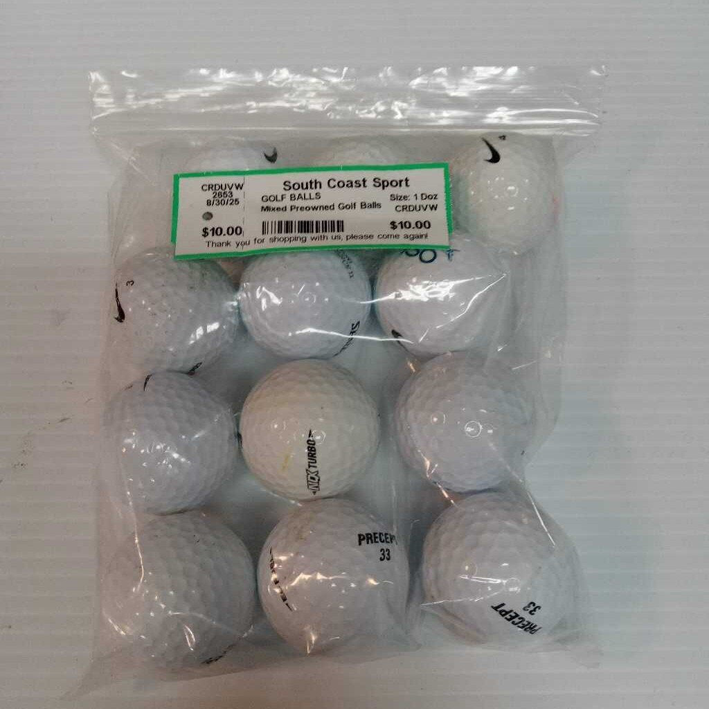 Mixed Preowned Golf Balls - 1 Dozen