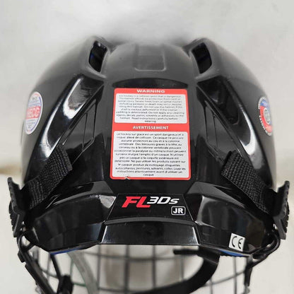 CCM FL3DS Hockey Helmet Combo - Junior - Black