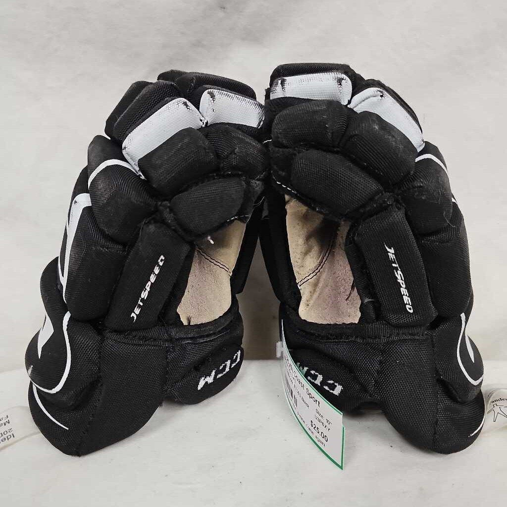 CCM Jetspeed FT350 Youth Hockey Gloves - 10" - Black