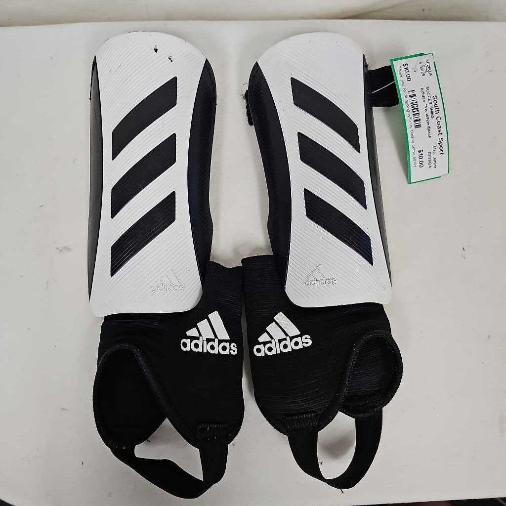 Adidas Tiro Junior Soccer Shin Guards - Sturrup - 4' 7" to 5' 3" - Black/White